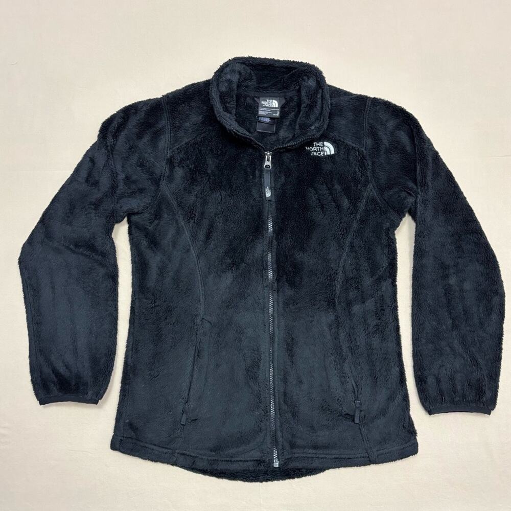 The North Face Girls' Black Fuzzy Fleece Full Zip Jacket Size Large